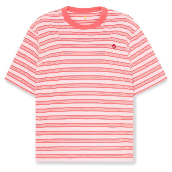 Timberland Stripe S/S Tee T-Shirt Damen (Gr L |rosa)