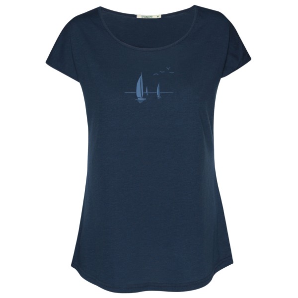 GreenBomb Sailing Vessel Cool T-Shirt T-Shirt Damen (Gr XS |blau)