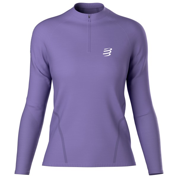 Compressport Women’s Merino Half-Zip L/S Tshirt Hardloopshirt Purper