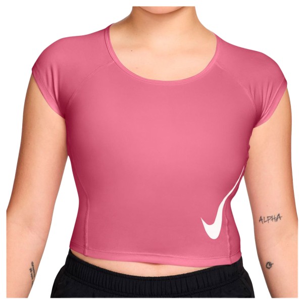 Nike Swoosh Run Dri-FIT S/S Running Top Laufshirt Damen (Gr M |rosa)