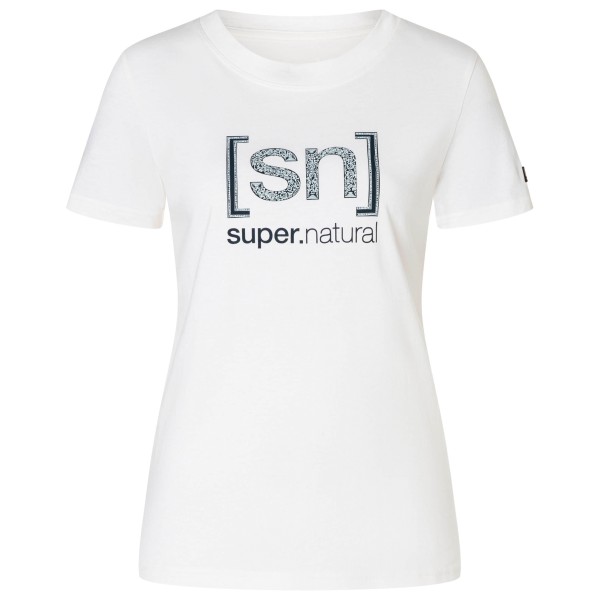 super.natural Women’s Logo SN Bandana Bio Cotton Tee Merinoshirt Wit