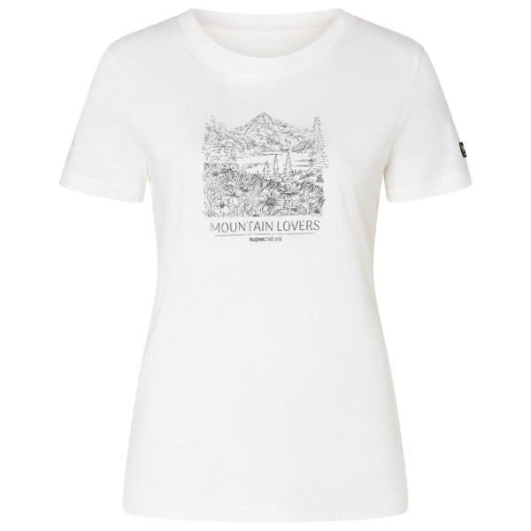 super.natural Women’s Mountain Lovers Bio Cotton Tee Merinoshirt Wit