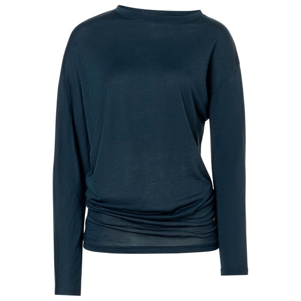 super.natural Women’s Yoga Loose L/S Merinoshirt Blauw