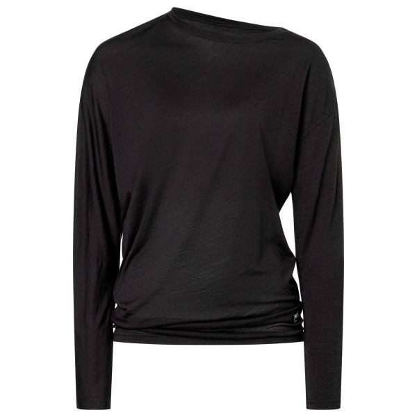 super.natural Women’s Yoga Loose L/S Merinoshirt Zwart