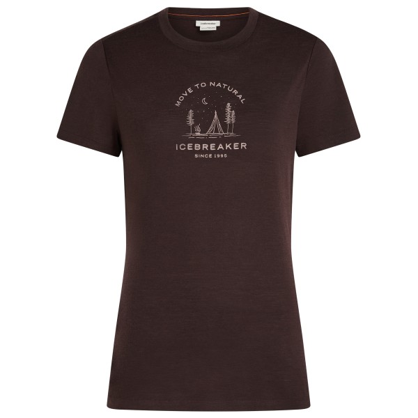 Icebreaker Women’s Merino 150 Tech Lite S/S Tee Peaceful Pass Merinoshirt Bruin