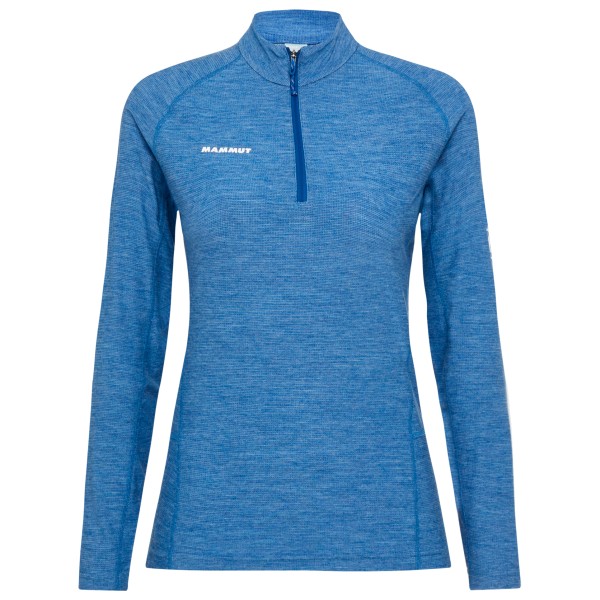Mammut Women’s Tree Wool Thermal FL Half Zip Longsleeve Sportshirt Blauw