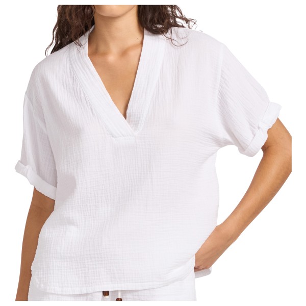 Seafolly Women’s Double Gauze V-Neck Top T-shirt Wit