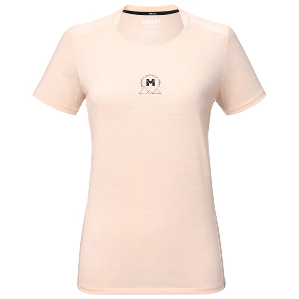 Millet Ubic Wool T-Shirt S/S T-Shirt Damen (Gr L |rosa/weiß)