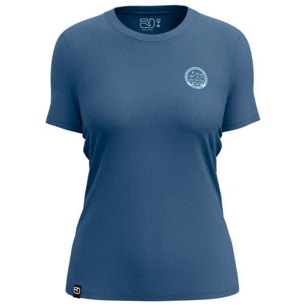 Ortovox Women’s 185 Merino Mountain Badge TS Merinoshirt Blauw