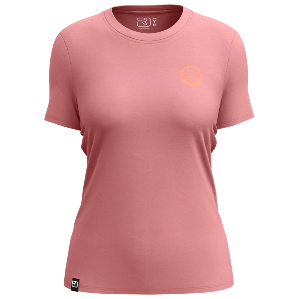 Ortovox Women’s 185 Merino Mountain Badge TS Merinoshirt Roze