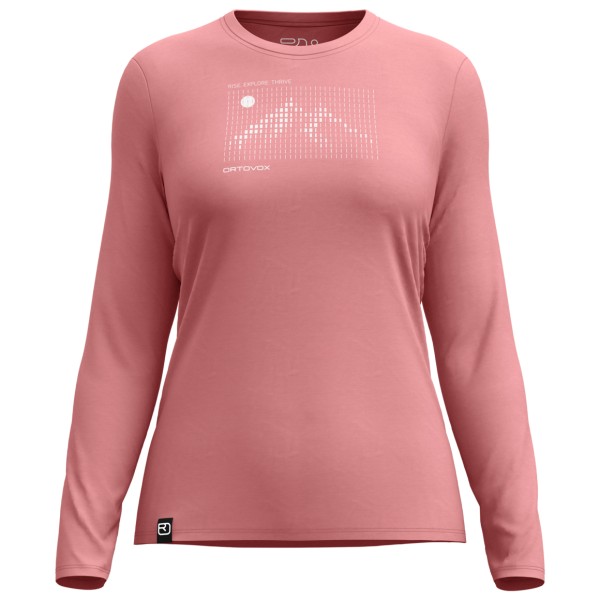 Ortovox Women’s 185 Merino Sunrise L/S Merinoshirt Roze