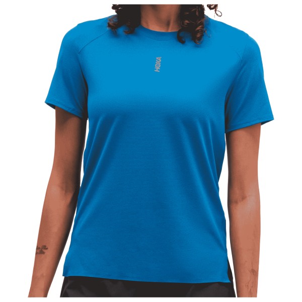 HOKA Women’s Everyrun Short Sleeve Hardloopshirt Blauw