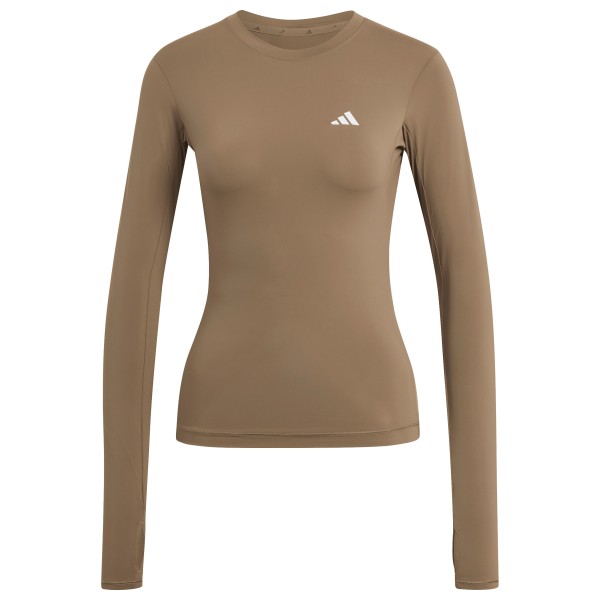 adidas – Women’s Primelift Essentials Workout Contour L/S – Longsleeve maat L, Bruin