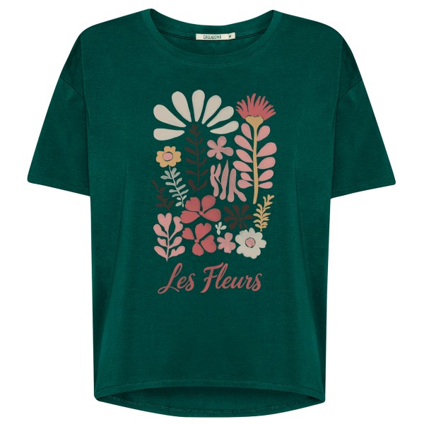 GreenBomb Les Fleurs Feel T-shirt Groen