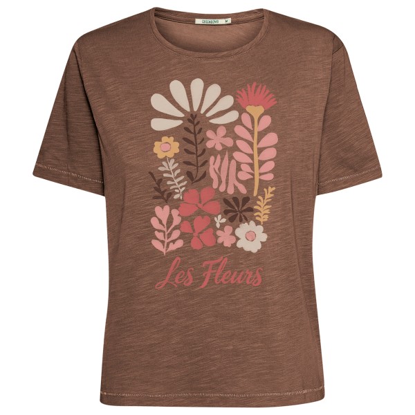 GreenBomb Les Fleurs Nova T-shirt Bruin