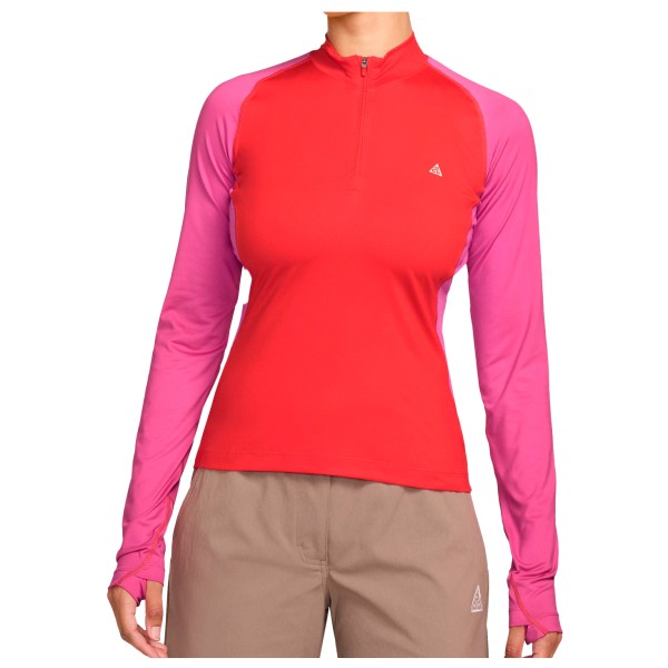 Nike Women’s ACG Dri-Fit Wildsee Quarter Zip L/S Top Longsleeve Rood