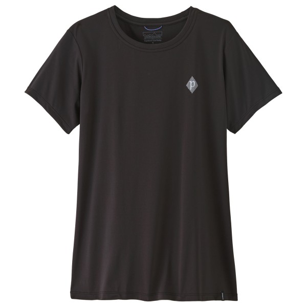 Patagonia Women’s Capilene Cool Daily Shirt Hut Tripper Sportshirt Zwart