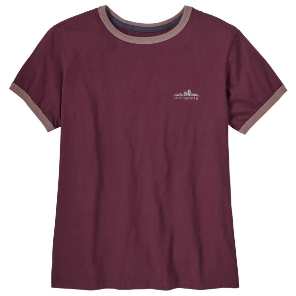 Patagonia Women’s Fitz Roy Foothills Ringer Tee T-shirt Rood