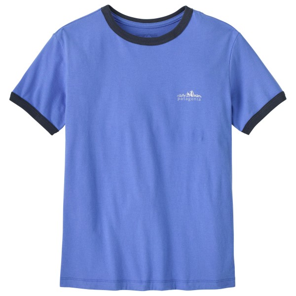 Patagonia Women’s Fitz Roy Foothills Ringer Tee T-shirt Blauw