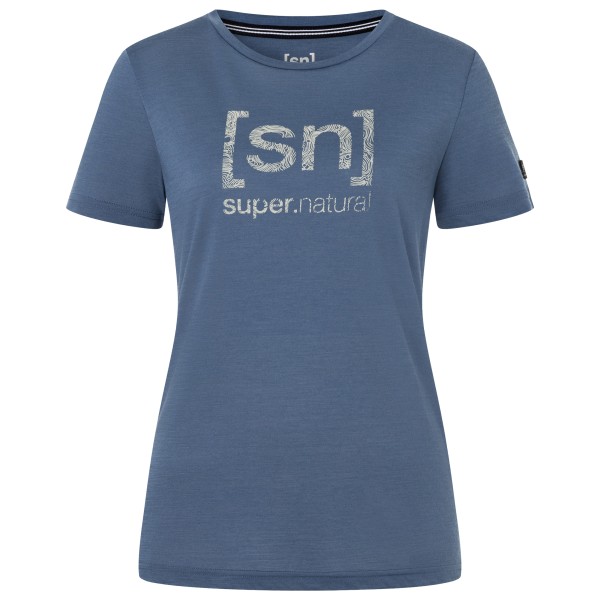 super.natural Women’ Logo Lines Tee Merinoshirt Grijs