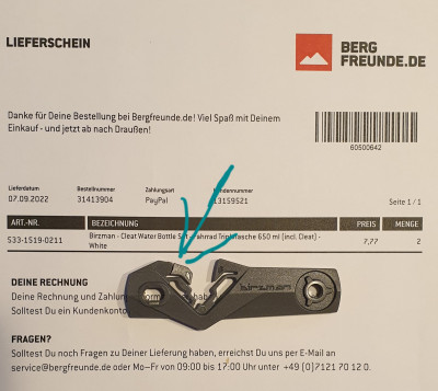 Imagen 1 de Manuela sobre Birzman - Cleat Water Bottle Set - Bidón para bicicleta