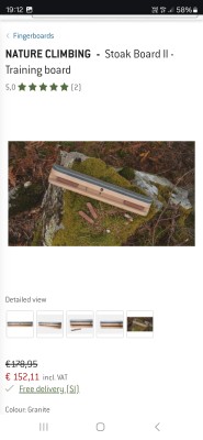 Foto 1 van Dean bij Nature Climbing - Stoak Board II - Trainingsbord